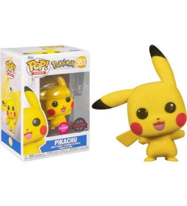 PIKACHU / POKEMON / FIGURINE FUNKO POP / EXCLUSIVE SPECIAL EDITION / FLOCKED