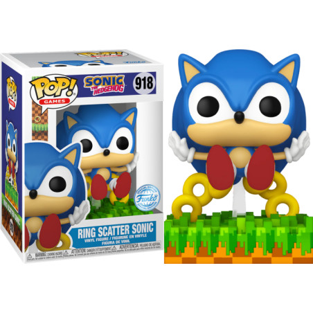 RING SCATTER SONIC / SONIC THE HEDGEHOG / FIGURINE FUNKO POP / EXCLUSIVE SPECIAL EDITION
