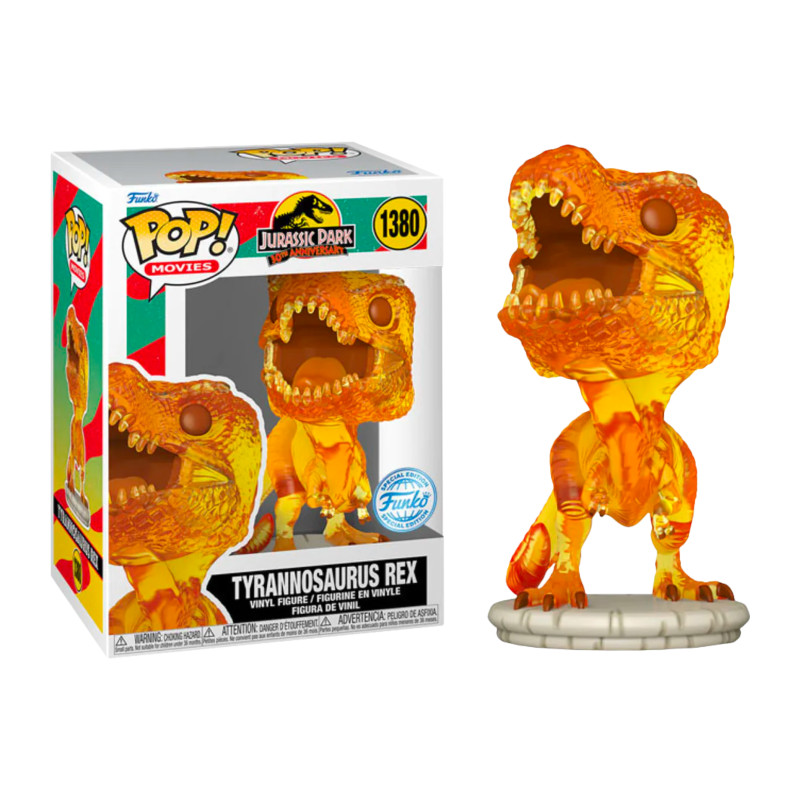 TYRANNOSAURUS REX AMBER / JURASSIC PARK / FIGURINE FUNKO POP / EXCLUSIVE SPECIAL EDITION