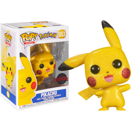 PIKACHU WAVING / POKEMON / FIGURINE FUNKO POP / EXCLUSIVE SPECIAL EDITION / DIAMOND