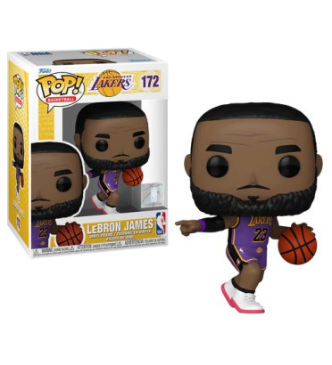 LEBRON JAMES MAIN TENDU / LOS ANGELES LAKERS / FIGURINE FUNKO POP