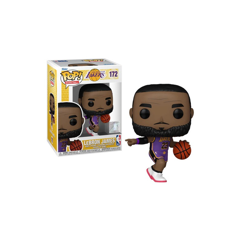 LEBRON JAMES MAIN TENDU / LOS ANGELES LAKERS / FIGURINE FUNKO POP