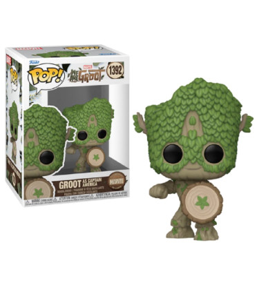 GROOT AS CAPTAIN AMERICA / WE ARE GROOT / FIGURINE FUNKO POP