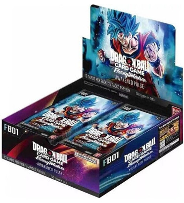 DISPLAY DE 24 BOOSTERS DRAGON BALL SUPER FUSION WORLD AWAKENED PULSE FB01 / CARTE ANGLAISE