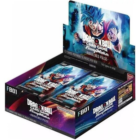 DISPLAY DE 24 BOOSTERS DRAGON BALL SUPER FUSION WORLD AWAKENED PULSE FB01 / CARTE ANGLAISE