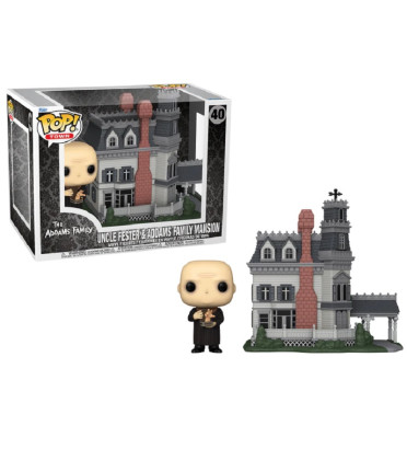 UNCLE FESTER ET ADDAMS FAMILY MANSION / LA FAMILLE ADDAMS / FIGURINE FUNKO POP