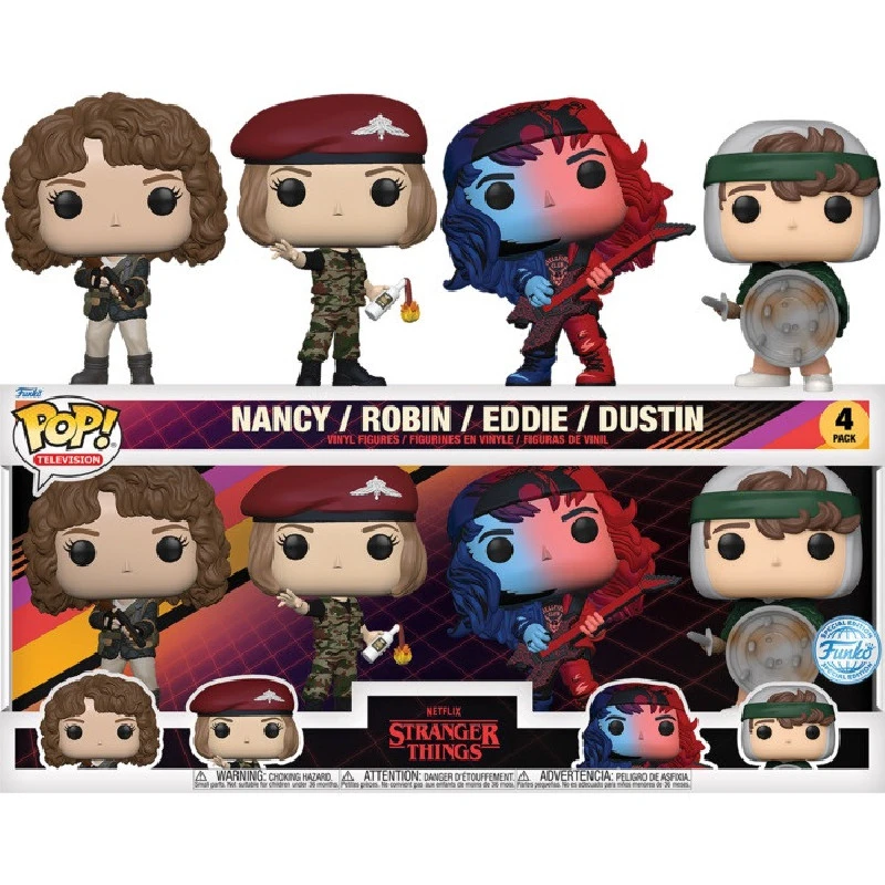 4 PACK STRANGER THINGS SAISON 4 / STRANGER THINGS / FIGURINE FUNKO POP / EXCLUSIVE SPECIAL EDITION