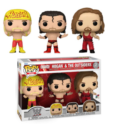 3 PACK HULK HOGAN AND THE OUTSIDERS / WWE / FIGURINE FUNKO POP