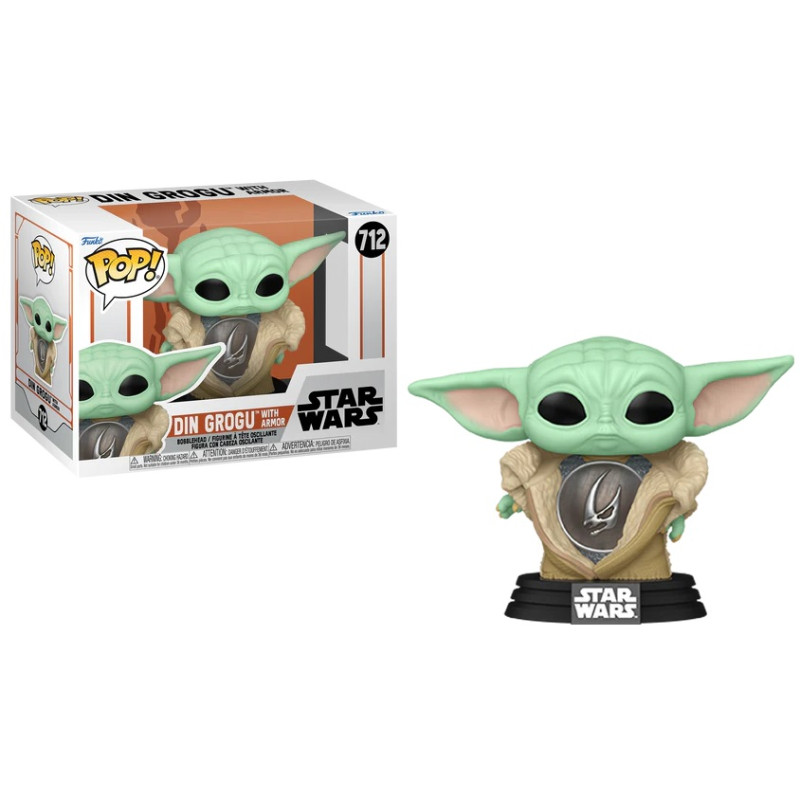DIN GROGU WITH ARMOR / STAR WARS THE MANDALORIAN / FIGURINE FUNKO POP