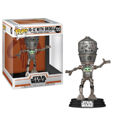 IG-12 WITH GROGU OVERSIZED / STAR WARS THE MANDALORIAN / FIGURINE FUNKO POP