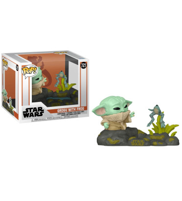 GROGU WITH FROG / STAR WARS THE MANDALORIAN / FIGURINE FUNKO POP