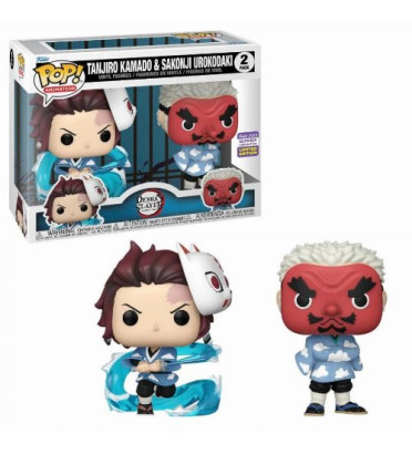 2 PACK TANJIRO KAMADO ET SAKONJI UROKODAKI / DEMON SLAYER / FIGURINE FUNKO POP / EXCLUSIVE SDCC 2023