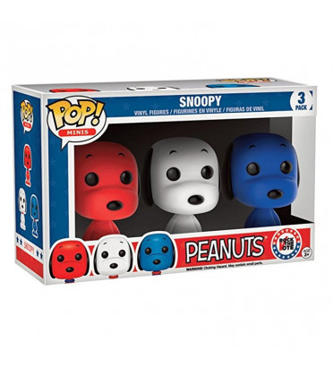 3-PACK SNOOPY BLEU BLANC ROUGE / SNOOPY / FIGURINE FUNKO POP