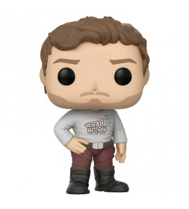 STAR LORD T-SHIRT YEAH BABY / LES GARDIENS DE LA GALAXIE / BOITE ABIMEE / FIGURINE FUNKO POP / EXCLUSIVE