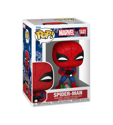SPIDER-MAN WITH OPEN GIFT / MARVEL HOLIDAY SERIES 4 / FIGURINE FUNKO POP