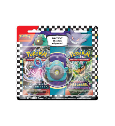 PACK DE 2 BOOSTERS AVEC GOMMES RENTREE DES CLASSES 2024 / CARTE POKEMON VF