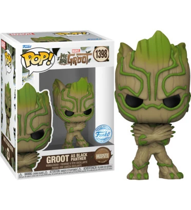 GROOT AS BLACK PANTHER / WE ARE GROOT / FIGURINE FUNKO POP / EXCLUSIVE SPECIAL EDITION GROOT AS BLACK PANTHER / WE ARE GROOT / FIGURINE FUNKO POP / EXCLUSIVE SPECIAL EDITION