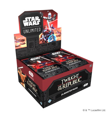 DISPLAY DE 24 BOOSTERS STAR WARS UNLIMITED TWILIGHT OF THE REPUBLIC / CARTE ANGLAISE