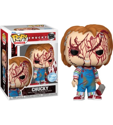 CHUCKY BATTLE DAMAGED / CHUCKY / FIGURINE FUNKO POP / EXCLUSIVE SPECIAL EDITION