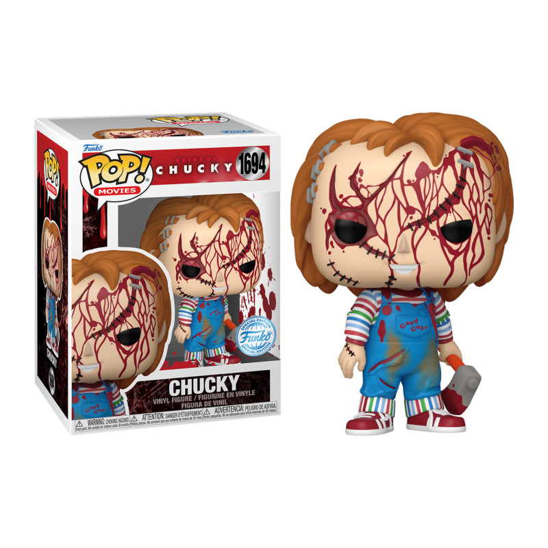 CHUCKY BATTLE DAMAGED / CHUCKY / FIGURINE FUNKO POP / EXCLUSIVE SPECIAL EDITION
