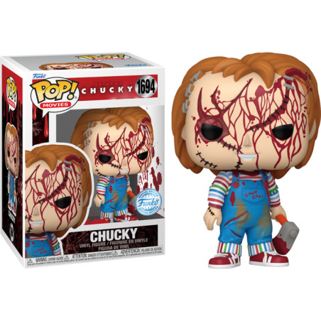 CHUCKY BATTLE DAMAGED / CHUCKY / FIGURINE FUNKO POP / EXCLUSIVE SPECIAL EDITION