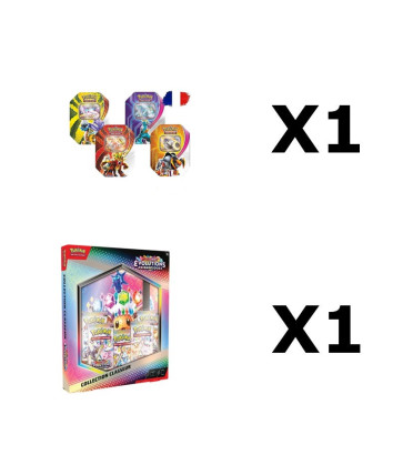 BUNDLE 1 CLASSEUR EV8.5 + 4 POKEBOX / CARTE POKEMON VF
