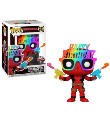 BIRTHDAY GLASSES DEADPOOL / DEADPOOL / FIGURINE FUNKO POP / EXCLUSIVE SPECIAL EDITION