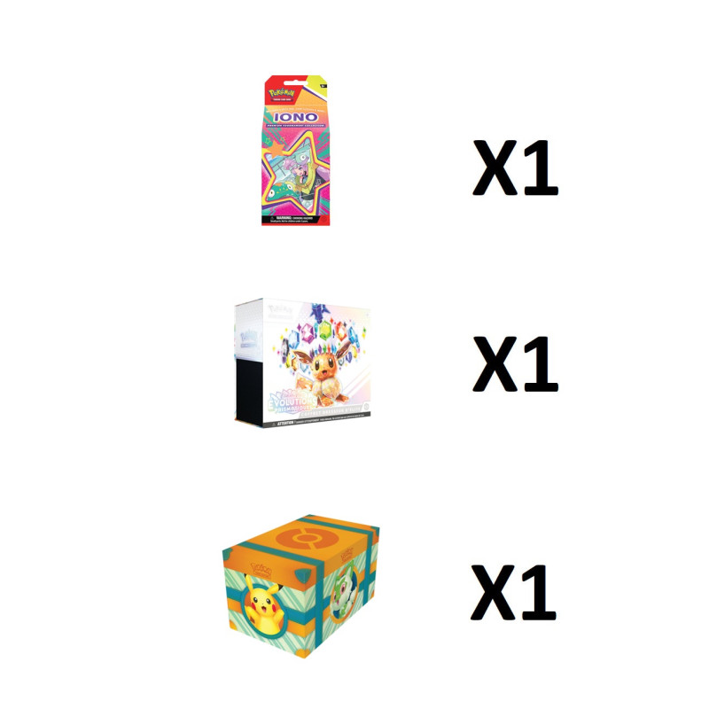 BUNDLE ETB EV8.5 + COFFRE AVENTURE PALDEA + COFFRET MASHYNN / CARTE POKEMON VF