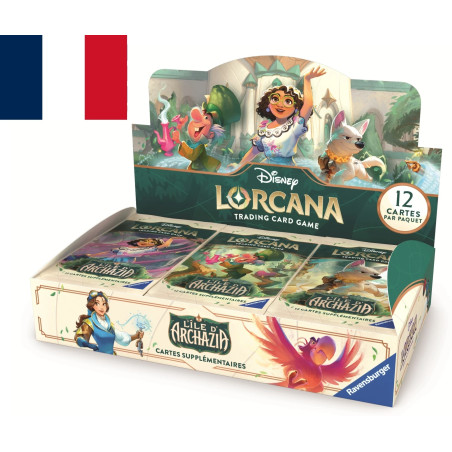 DISPLAY DE 24 BOOSTERS LORCANA L'ILE D'ARCHAZIA CHAPITRE 7 / CARTE VF