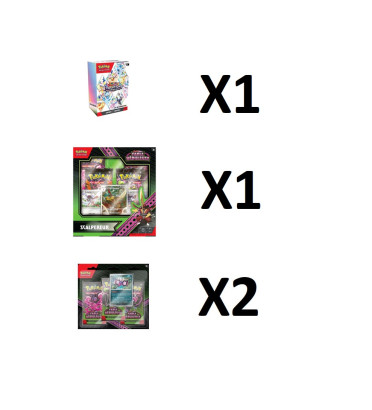 BUNDLE 6 BOOSTERS 8.5 + COFFRET SCALPEREUR + 2 TRIPACK 6.5 / CARTE POKEMON VF