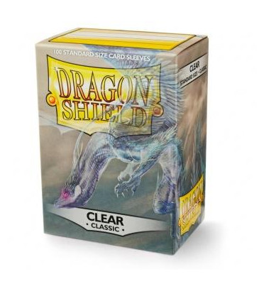 100 SLEEVES CLEAR CLASSIC TRANSPARENT / DRAGON SHIELD