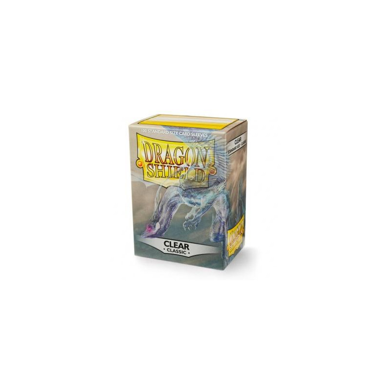 100 SLEEVES CLEAR CLASSIC TRANSPARENT / DRAGON SHIELD