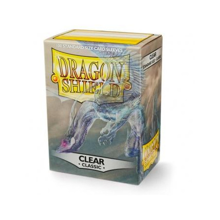 100 SLEEVES CLASSIC TRANSPARENT / DRAGON SHIELD