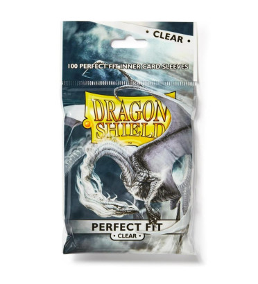 100 SLEEVES PERFECT FIT TRANSPARENT / DRAGON SHIELD