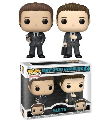 2 PACK HARVEY SPECTER ET MICHAEL ROSS / SUITS / FIGURINE FUNKO POP