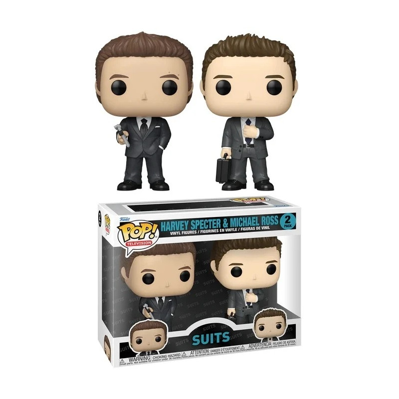 2 PACK HARVEY SPECTER ET MICHAEL ROSS / SUITS / FIGURINE FUNKO POP