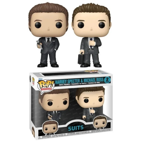 2 PACK HARVEY SPECTER ET MICHAEL ROSS / SUITS / FIGURINE FUNKO POP