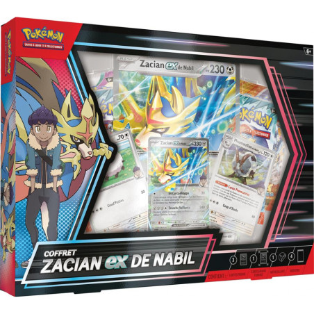 COFFRET ZACIAN EX DE NABIL / CARTE POKEMON VF