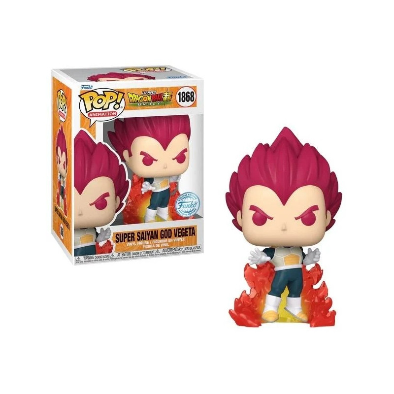 SUPER SAIYAN GOD VEGETA AVEC FLAMMES / DRAGON BALL BROLY / FIGURINE FUNKO POP / EXCLUSIVE SPECIAL EDITION