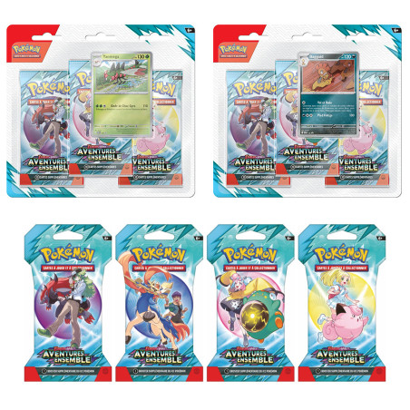 BUNDLE ART SET 4 BOOSTERS BLISTERS + 2 TRI PACK EV09 + 1 CLASSEUR ULTRA PRO A4 MODELE ALEATOIRE / CARTE POKEMON VF