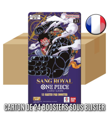 CARTON DE 24 BOOSTERS SOUS BLISTERS ONE PIECE OP-10 SANG ROYAL / CARTE VF