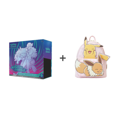 BUNDLE ETB EV09 + MINI SAC A DOS PIKACHU ET EVOLI LOUNGEFLY