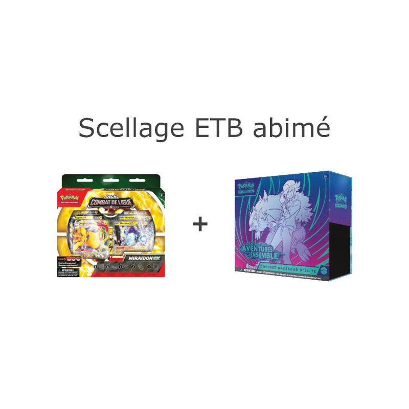 BUNDLE ETB EV9 SCELLAGE ABIMEE + DECK MIRAIDON EX