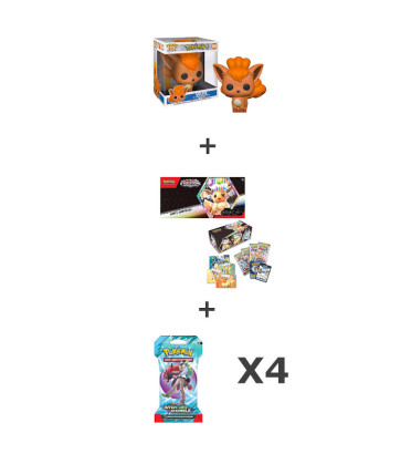 BUNDLE BOITE SURPRISE EV8.5 + 4 BLISTERS EV09 (NO ART SET) + VULPIX POP 25CM