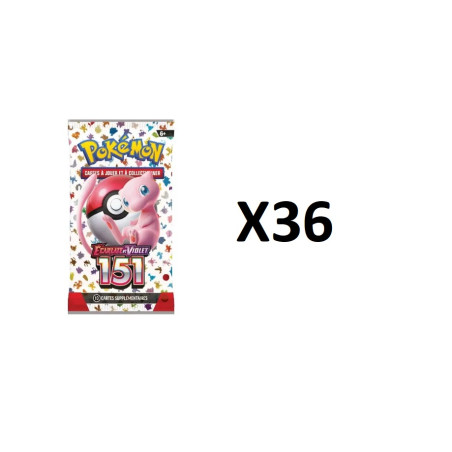 LOT DE 36 BOOSTERS 151 SORTIE DE COFFRET ABIMEE / CARTE POKEMON VF