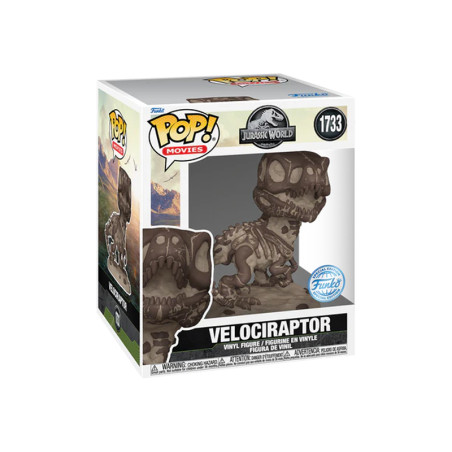 VELOCIRAPTOR FOSSIL OVERSIZED / JURASSIC PARK / FIGURINE FUNKO POP / EXCLUSIVE SPECIAL EDITION