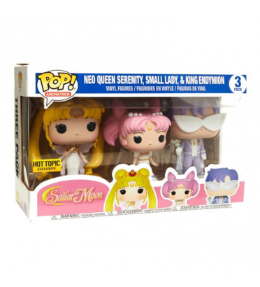 3-PACK NEO QUEEN SERENITY ET SMALL LADY ET KING ENDYMION / SAILOR MOON / FIGURINE FUNKO POP / EXCLUSIVE