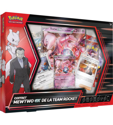 COFFRET MEWTWO EX DE LA TEAM ROCKET / CARTE POKEMON VF