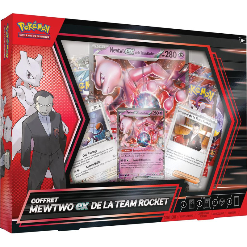 COFFRET MEWTWO EX DE LA TEAM ROCKET / CARTE POKEMON VF