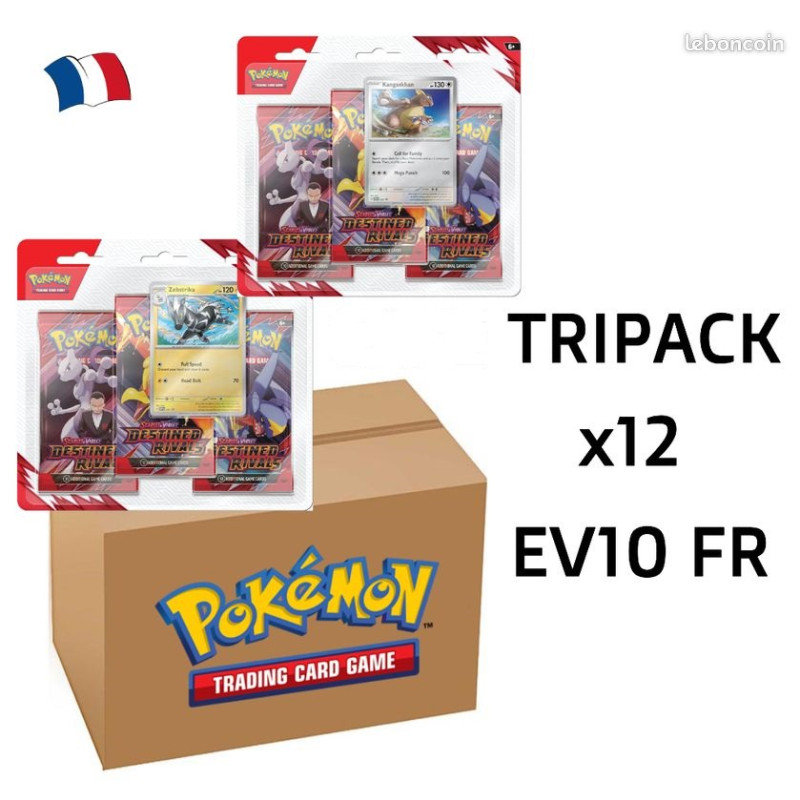 CASE DE 12 TRIPACK RIVALITES DESTINEES EV10 / CARTE VF